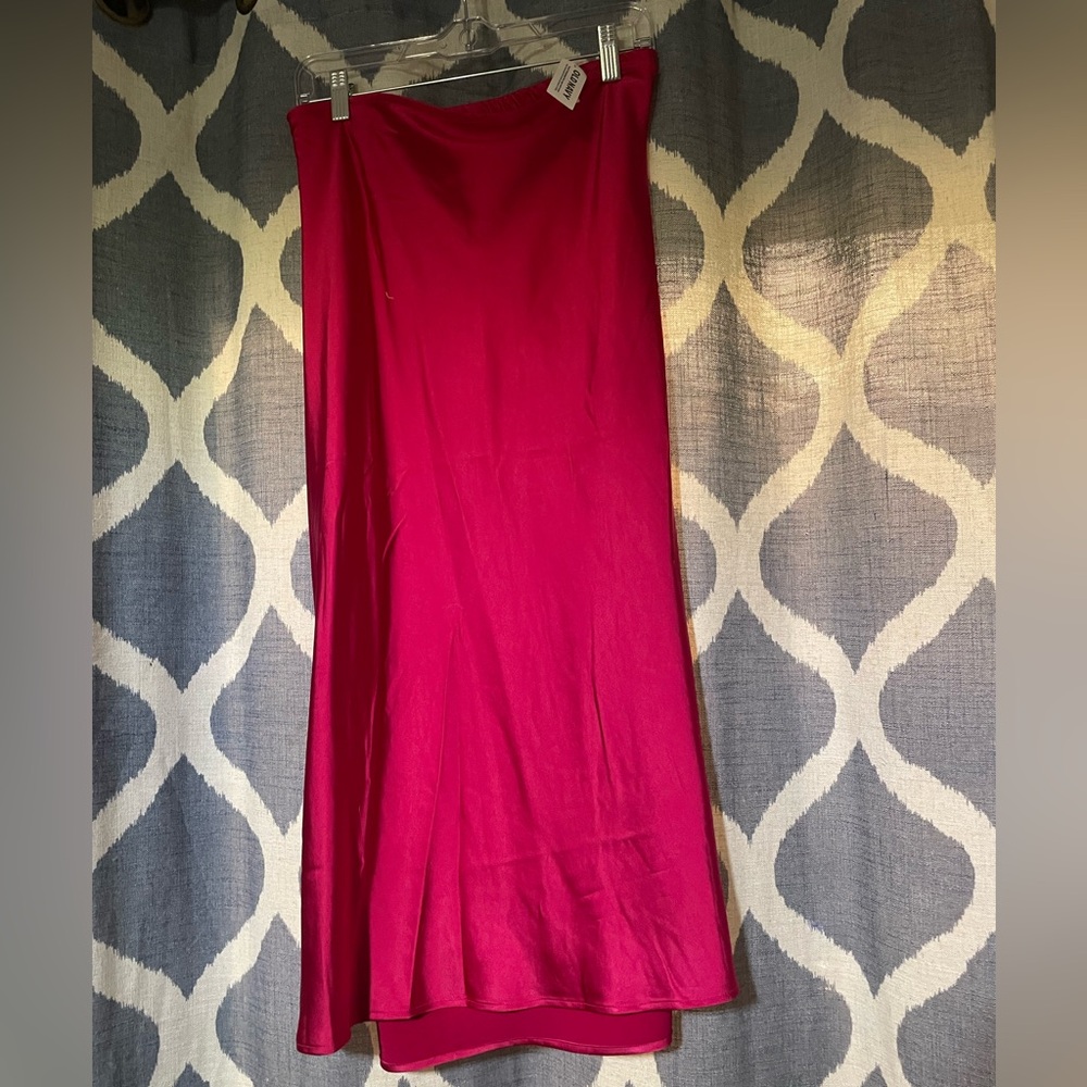 Pink Satin Skirt